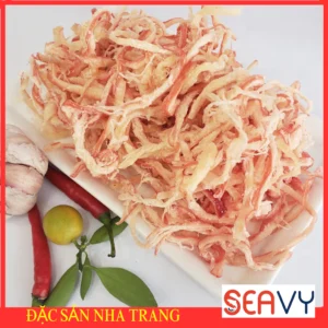 Mực xé sợi hấp nước dừa