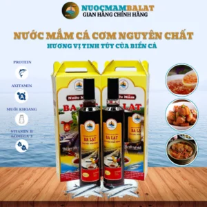 Nước Mắm Cá Cơm Nguyên Chất Ba Lạt Chai Thủy Tinh Cao Cấp
